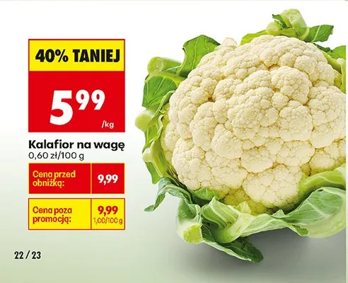 Kalafior na wagę Biedronka promocja w Biedronka