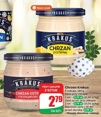 Chrzan ostry z płatkami chili promocja w Dino