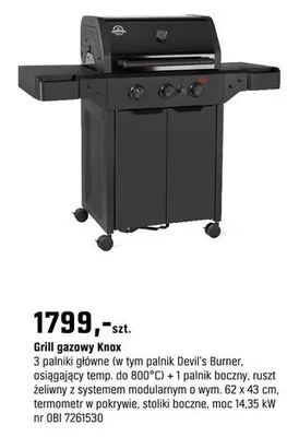 Grill gazowy Knox promocja w OBI