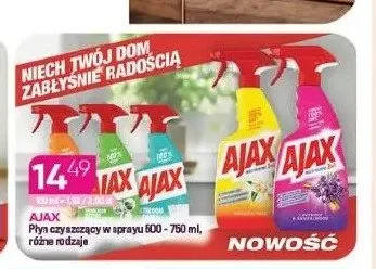 Płyn czyszczący w sprayu Ajax Lemon promocja w Drogerie Koliber