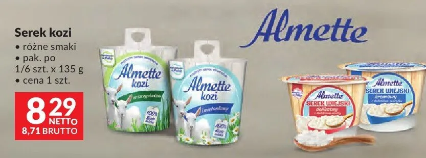 Serek kozi Almette promocja w Makro