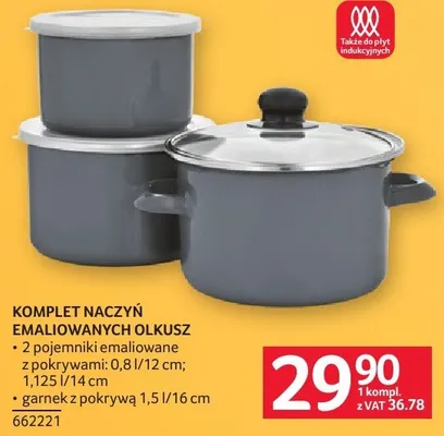 Komplet naczyń emaliowanych Olkusz promocja w Selgros