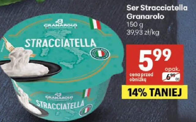 Ser Stracciatella Granarolo promocja w Delikatesy Centrum
