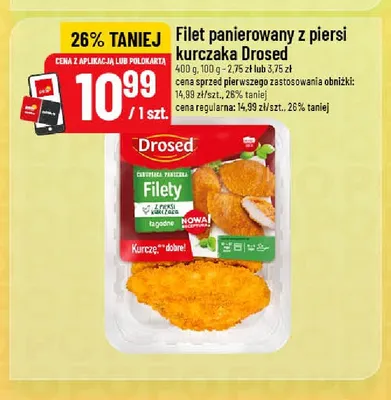 Filet panierowany z piersi kurczaka Drosed promocja w POLOmarket