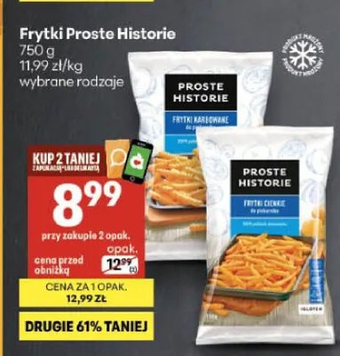 Frytki karbowane Proste Historie promocja w Delikatesy Centrum
