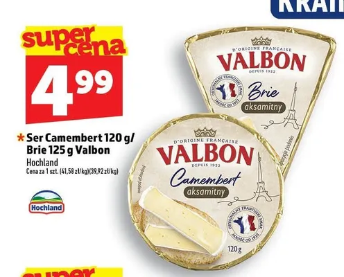 Ser Camembert Valbon promocja w TOPAZ