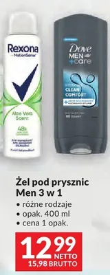 Żel pod prysznic Men 3 w 1 Dove różne rodzaje promocja w Makro