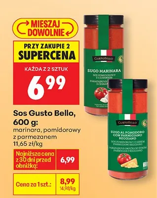 Sos marinara pomidorowy z parmezanem promocja w Biedronka