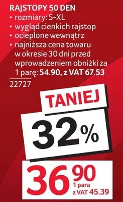 Rajstopy 50 den promocja w Selgros