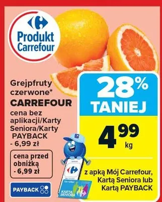 Grejpfruty czerwone promocja w Carrefour