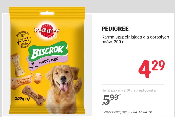Karma uzupełniająca dla dorosłych psów Biscrok Multi Mix promocja w Rossmann