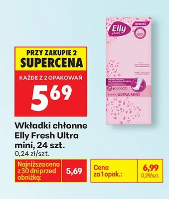 Wkładki chłonne Ultra mini promocja w Biedronka