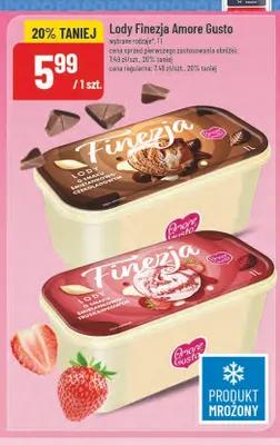 Lody Finezja o smaku śmietankowo-czekoladowym Amore Gusto promocja w POLOmarket