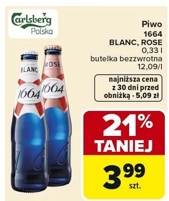 Piwo 1664 Blanc promocja w Carrefour Market