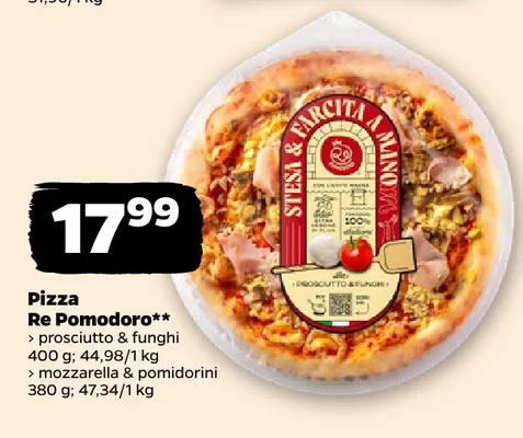 Pizza mozzarella & pomidorini Re Pomodoro promocja w Netto