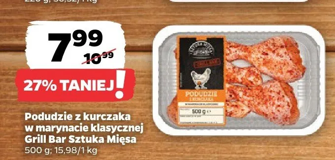 Podudzie z kurczaka w marynacie klasycznej Grill Bar Sztuka Mięsa promocja w Netto