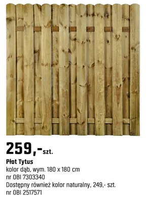 Płot Tytus promocja w OBI