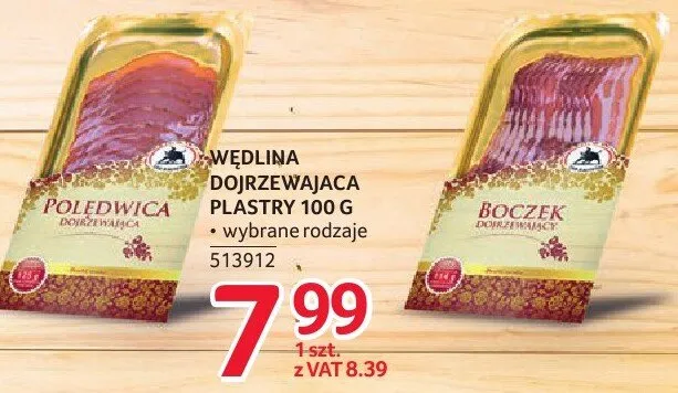 Wędlina dojrzewająca plastry ŻMB Białystok 100g wybrane rodzaje promocja w Selgros