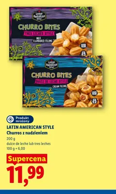 Churros z nadzieniem dulce de leche Latin American Style promocja w Lidl