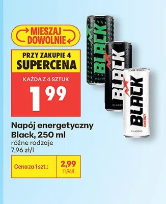 Napój energetyczny Black promocja w Biedronka