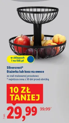 Etagierka lub kosz na owoce ze stali malowanej proszkowo promocja w Lidl