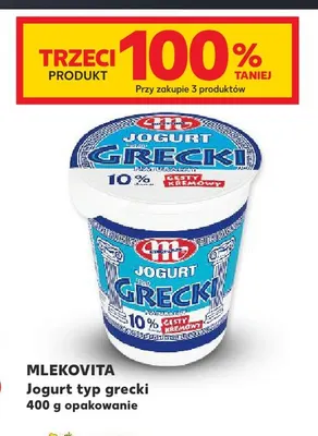 Jogurt typ grecki Mlekovita promocja w Kaufland