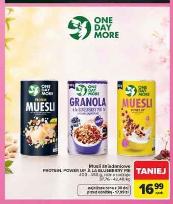 Muesli Power Up One Day More promocja w Carrefour