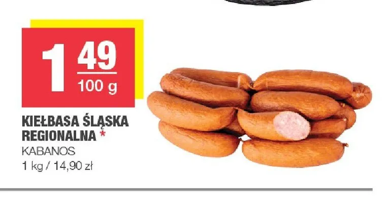 Kiełbasa śląska regionalna Kabanos promocja w SPAR