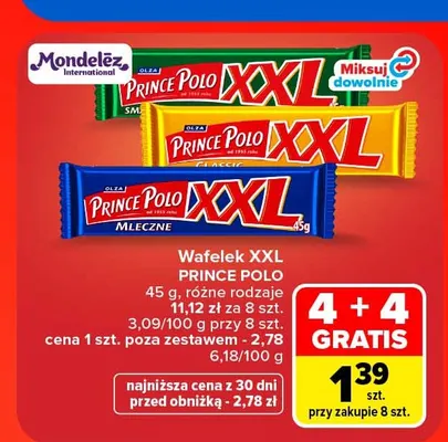 Wafelek XXL Prince Polo Classic promocja w Carrefour