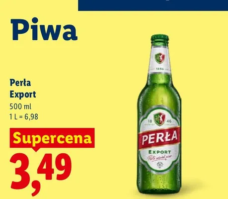 Piwo Perła Export promocja w Lidl