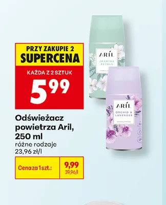 Odświeżacz powietrza Aril Jasmine Petals promocja w Biedronka