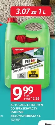 Letni płyn do spryskiwaczy Autoland Psik Psik Zielona Herbata promocja w Selgros