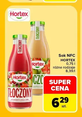 Sok NFC Hortex tłoczony jabłko wiśnia promocja w Carrefour