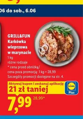 Karkówka wieprzowa w marynacie Grill&Fun promocja w Lidl
