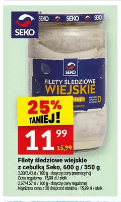 Filety śledziowe wiejskie z cebulką Seko promocja w Twój Market