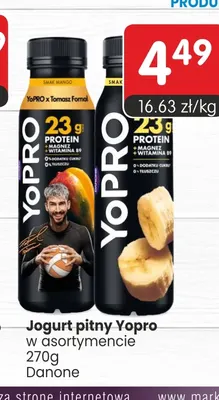Jogurt pitny YoPro banan promocja w Market Point