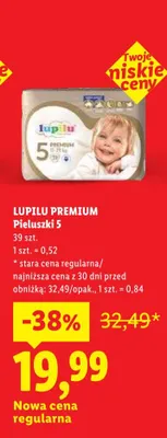 Pieluszki Lupilu Premium 5 promocja w Lidl