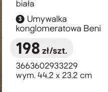 Umywalka konglomeratowa Beni promocja w Castorama