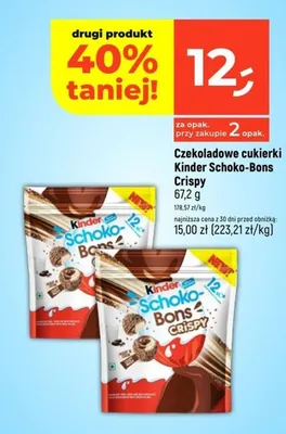Czekoladowe cukierki Schoko-Bons Crispy promocja w Dealz