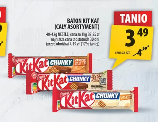 Baton Kit Kat Chunky White promocja w Arhelan