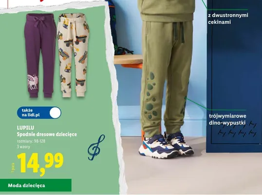 Spodnie dresowe dziecięce Lupilu promocja w Lidl