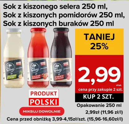 Sok z kiszonych buraków promocja w Supeco