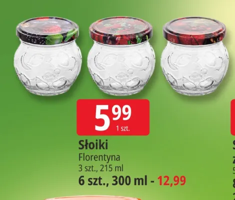 Słoiki Florentyna 3-pak 215 ml promocja w Leclerc
