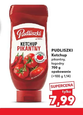 Ketchup łagodny Pudliszki promocja w Kaufland