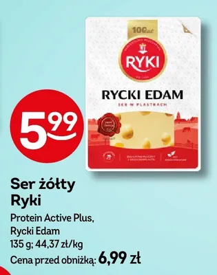 Ser żółty Protein Active Plus Ryki promocja w Żabka