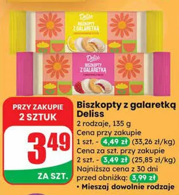 Biszkopty z galaretką cytryna promocja w Dino