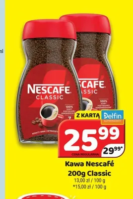Kawa rozpuszczalna Nescafé Classic promocja w Delfin
