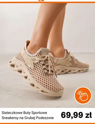 Siateczkowe buty sportowe sneakersy na grubej podeszwie born2be promocja w Born2be