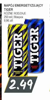 Napój energetyzujący Tiger Mirabelka promocja w Słoneczko