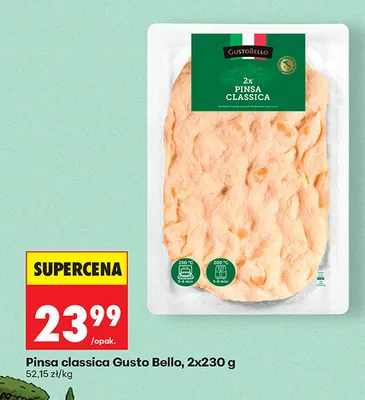 Pinsa classica Gusto Bello 2-pak 230 g promocja w Biedronka